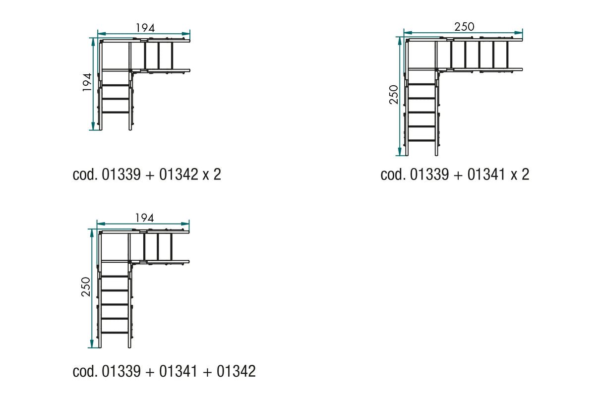 Chinesport Pedana 2 rampe angolo 01339
