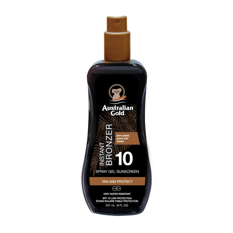 Australian Gold SPF 10 spray gel + Bronzer