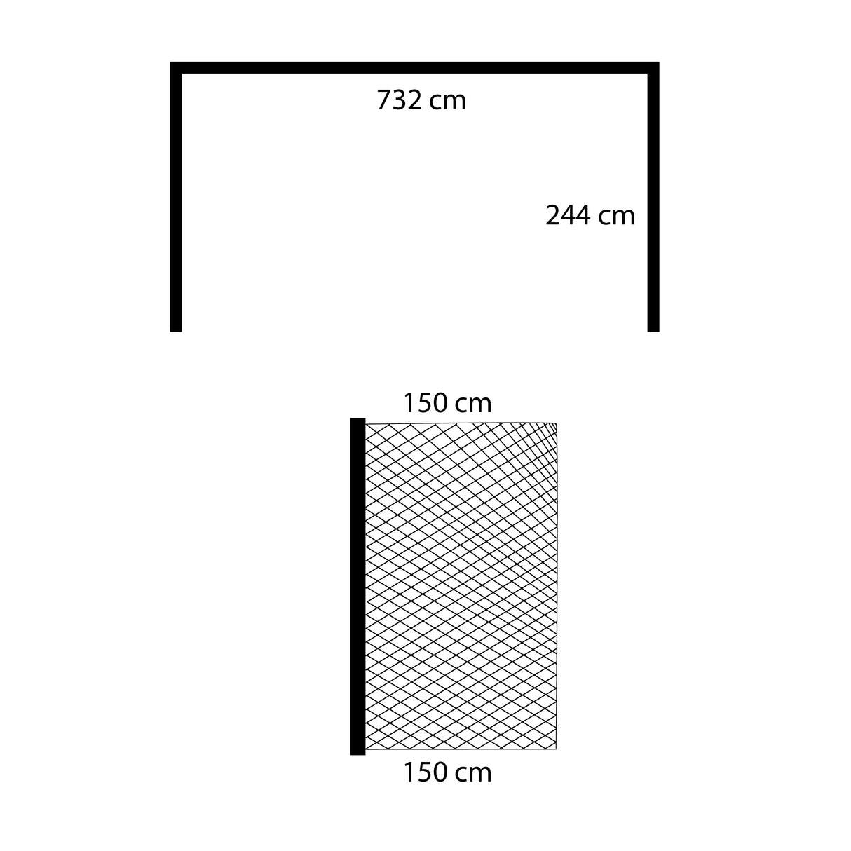Schiavi Sport Reti Calcio Annodate Sospese 3,8 - Art. 1025