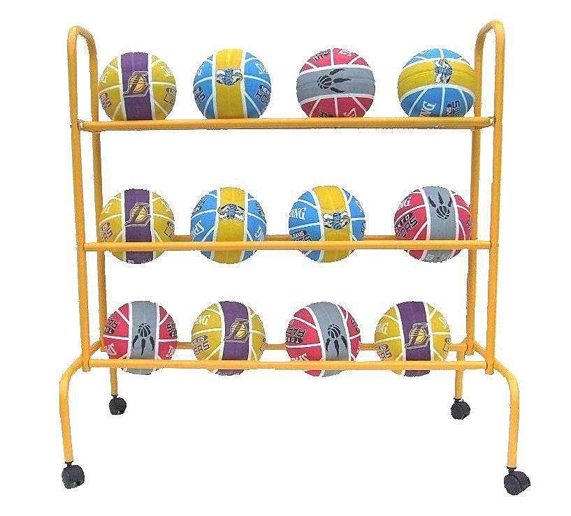 Vivisport Carrello Porta Palloni in Acciaio 3 Ripiani - Art. 1038