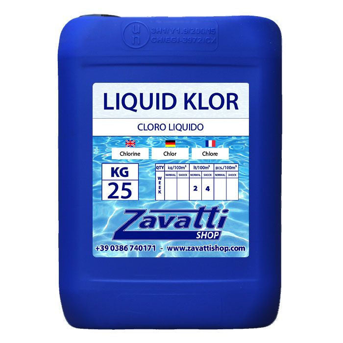 Piscinaonline 25 Lt Liquid Klor - Cloro Liquido per Dosatori Automatici Piscina