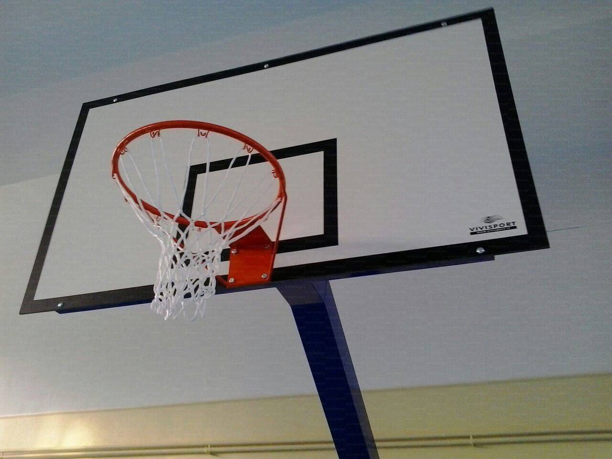 Vivisport Impianto monotubo trasportabile, tabellone in legno, verniciato Mod. College - ART. 4248