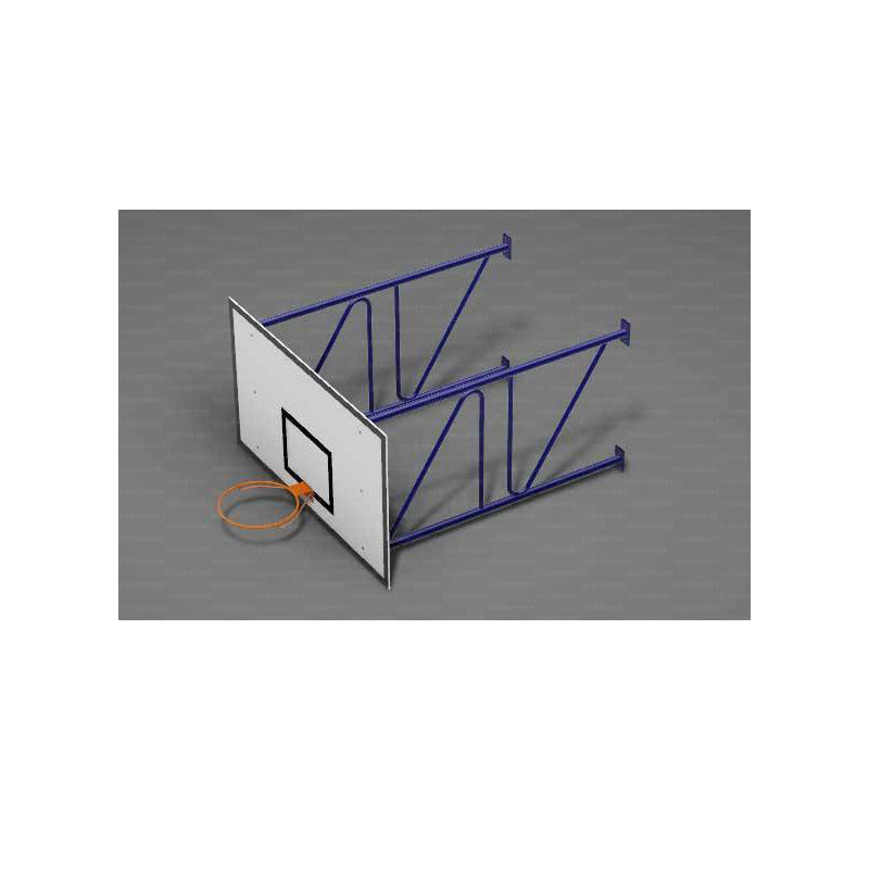 Vivisport Impianto basket fisso, con telaio porta tabellone, tabelloni in legno - ART. 4243