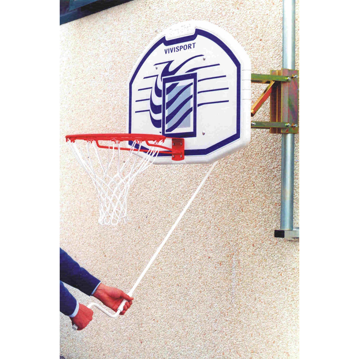 Vivisport Impianto basket/minibasket a parete tabellone ovale 114x73 - 4263