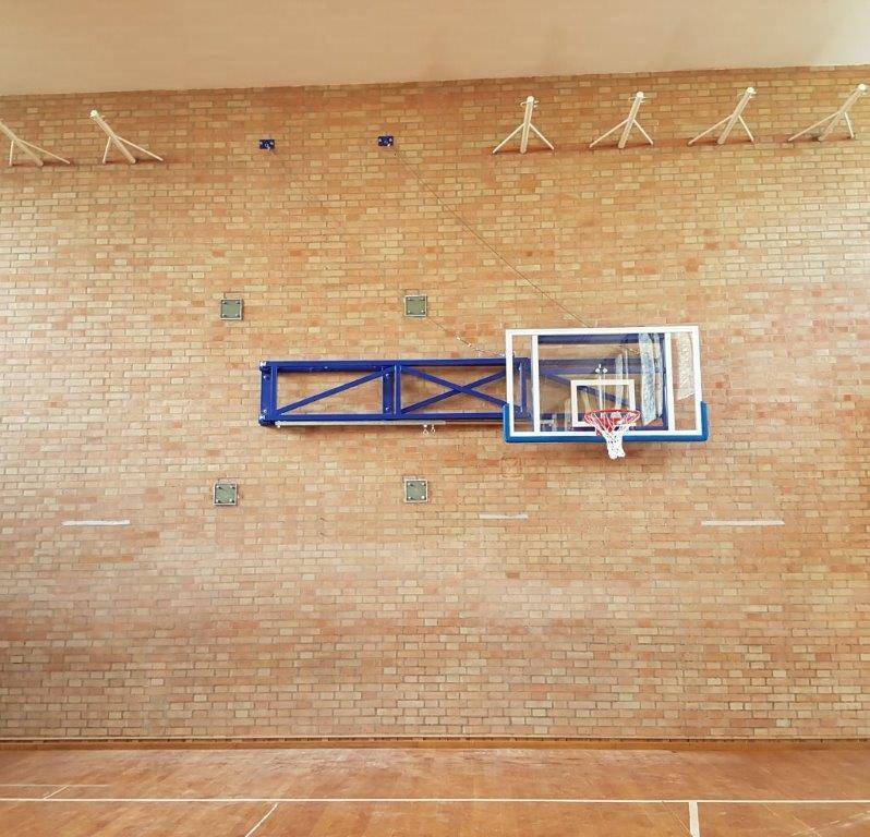 Vivisport Impianto basket pieghevole a libro, tabellone in legno - ART. 4265