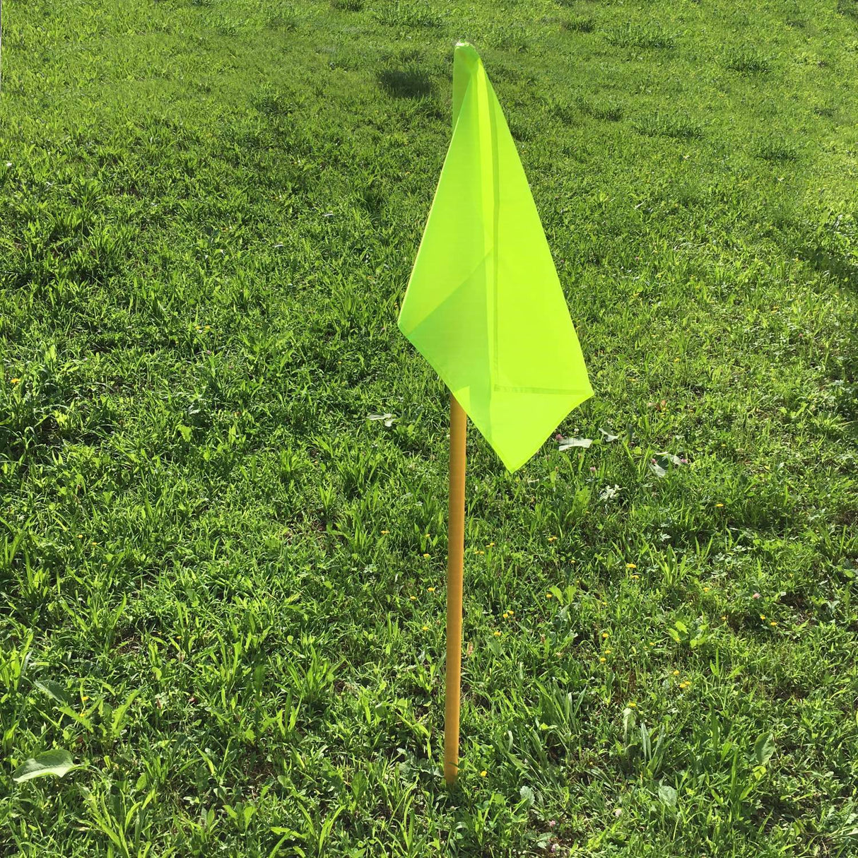 Vivisport Set 4 pali calcio d'angolo fissi con bussole, bandierine, clips - 6401