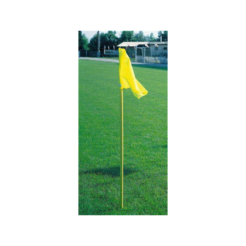 Vivisport Set 4 pali calcio d'angolo fissi con bussole, bandierine, clips - 6401