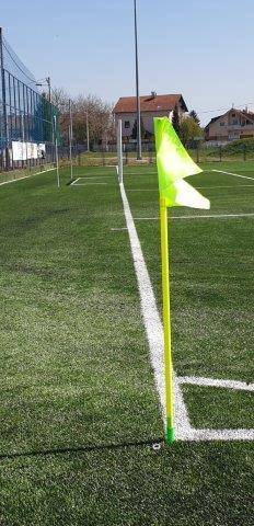 Vivisport Set of 4 Articulated Corner Posts with Sockets, Flags, and Clips - 6403