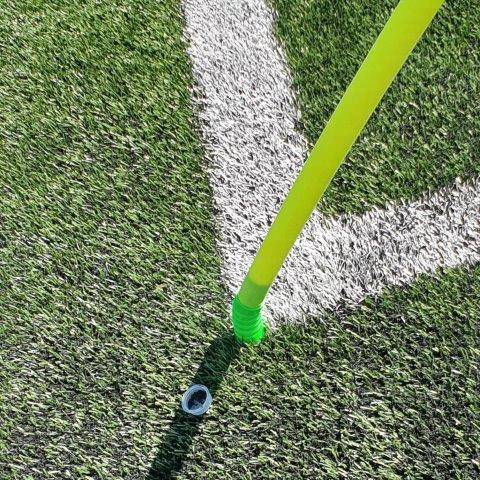 Vivisport Set of 4 Articulated Corner Posts with Sockets, Flags, and Clips - 6403