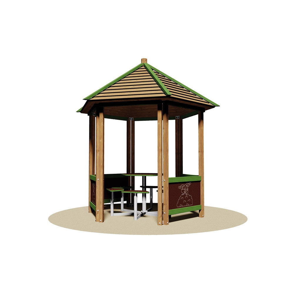 Giochipark Rifugio con Tetto e Panche