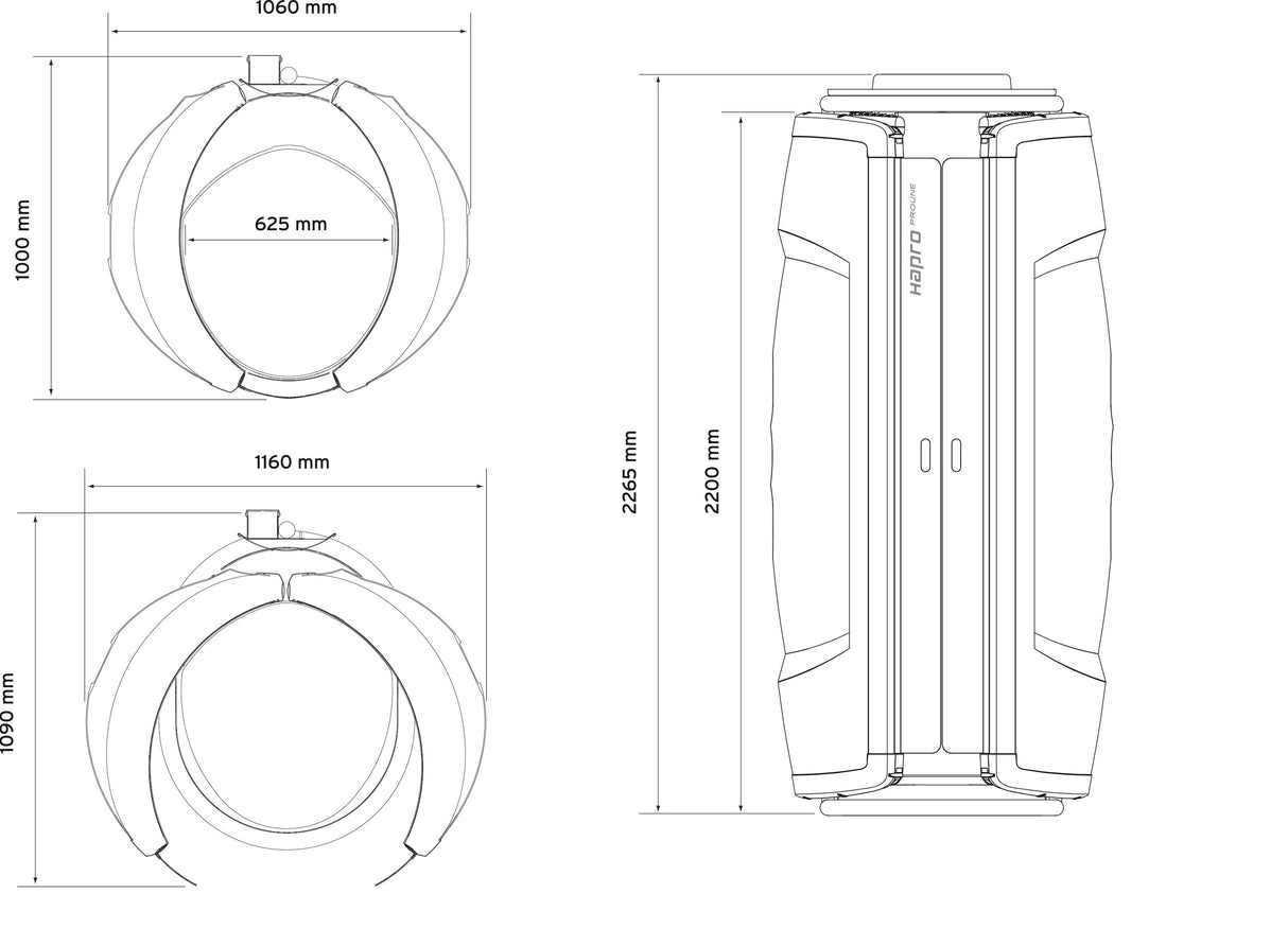 Hapro Solarium Proline 28V Pearl White - 28 x 100 Watt