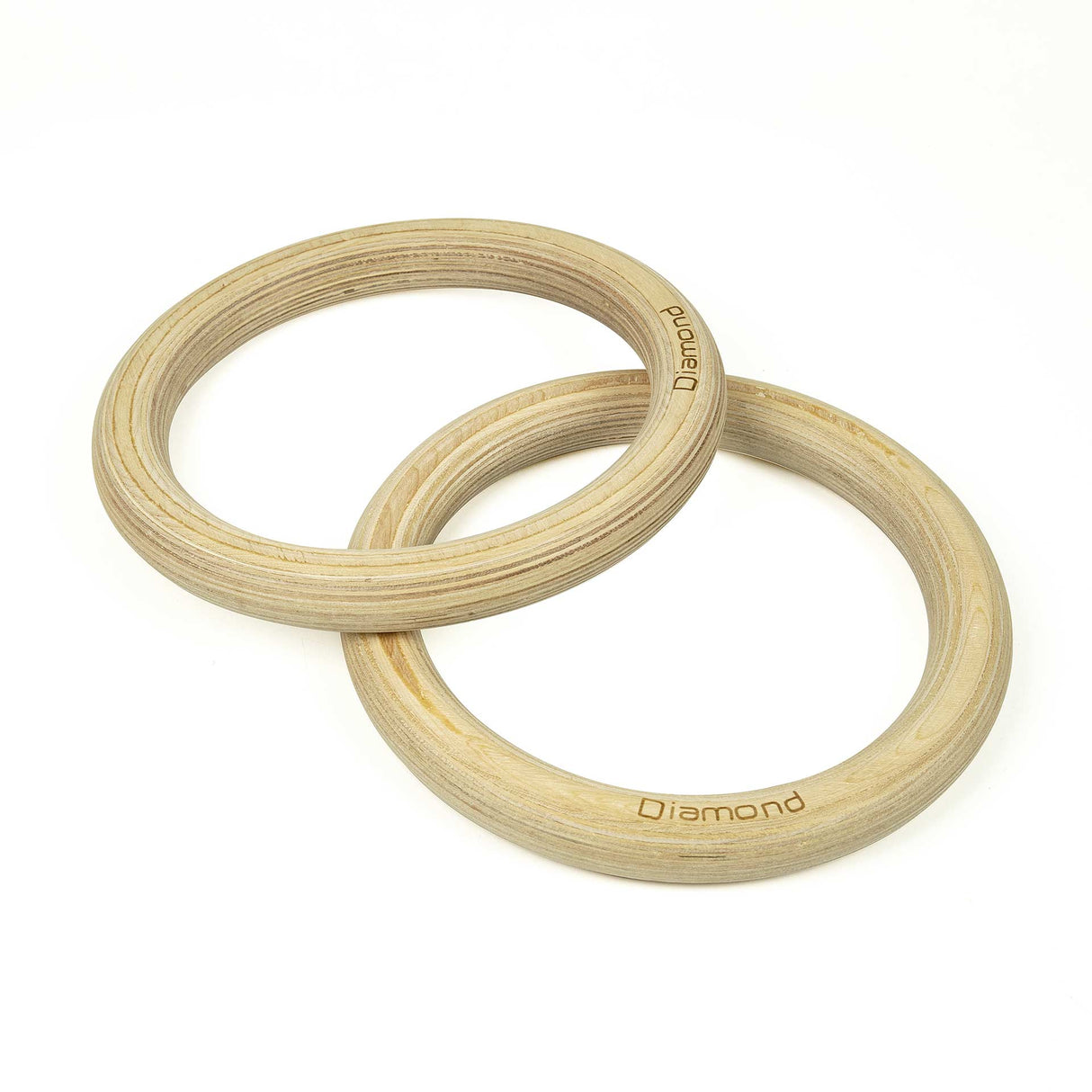 Diamond Coppia Anelli Ginnastica in Legno con Strap 3,8 mm - AGLD