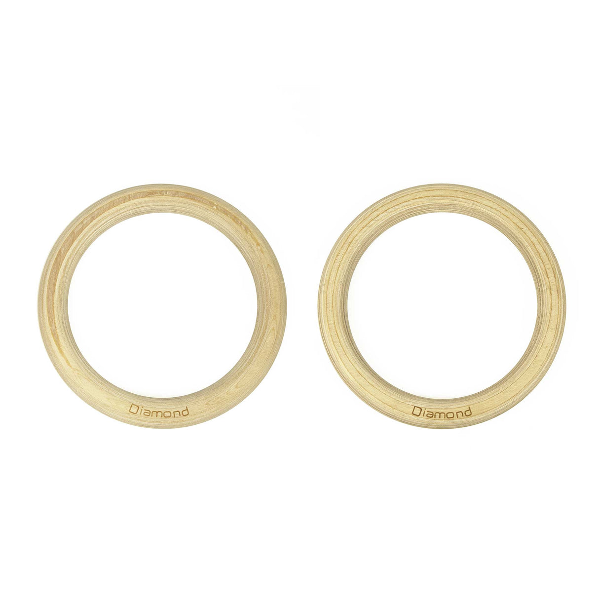 Diamond Coppia Anelli Ginnastica in Legno con Strap 3,8 mm - AGLD