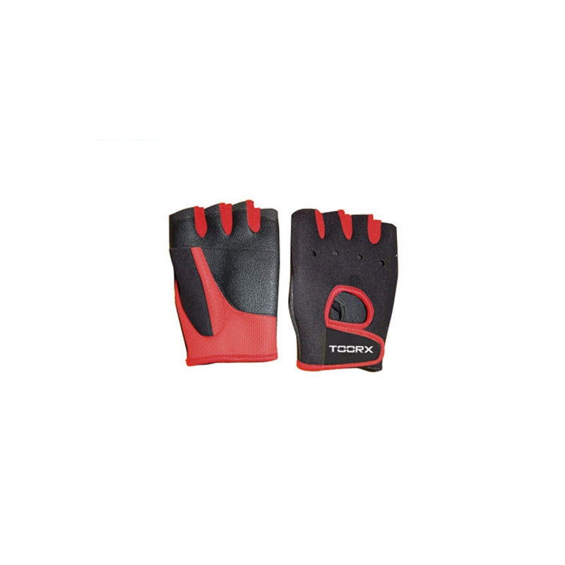 Toorx Guanti in neoprene, Lycra e pelle scamosciata (nero/rosso)