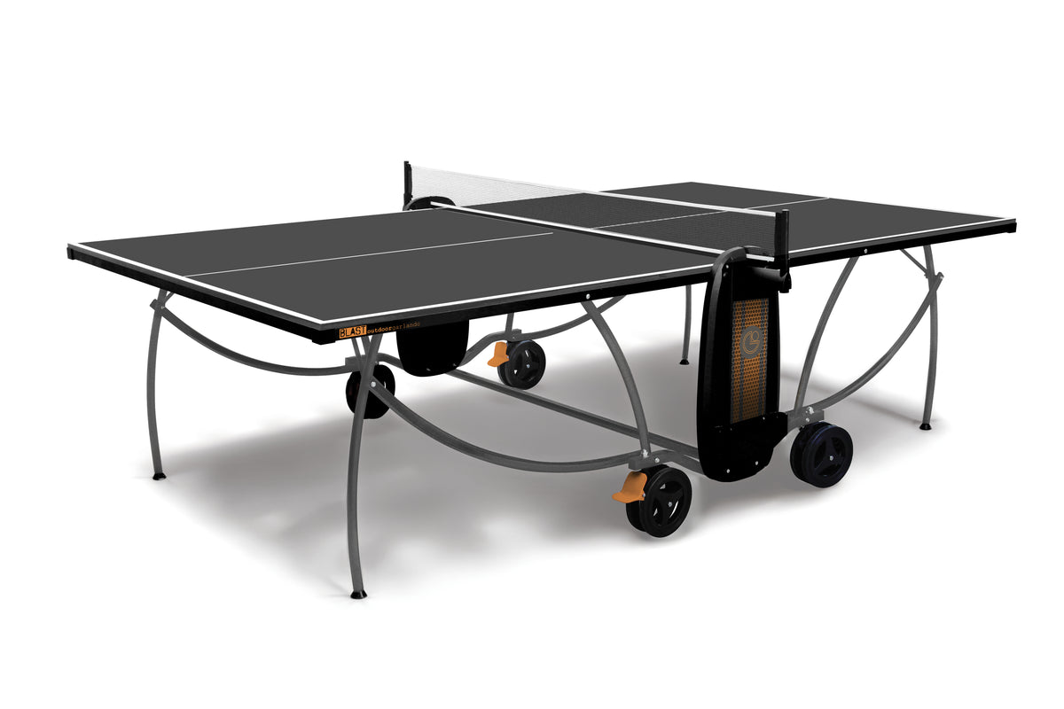 GARLANDO Ping pong Blast outdoor piano gioco blu con ruote