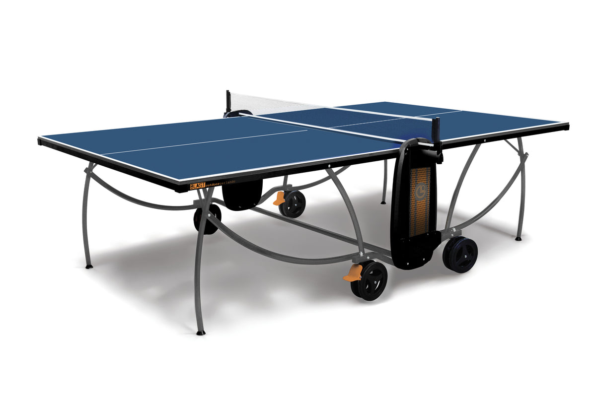 GARLANDO Ping pong Blast outdoor piano gioco blu con ruote