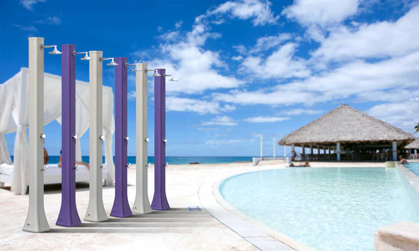 Arkema BIG HAPPY FIVE 36-liter polyethylene solar garden shower with foot washer - F620