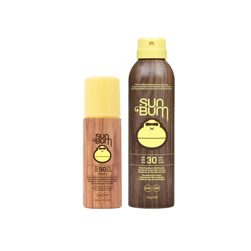 Sun Bum SPF 50 Sunscreen Roll-On Lotion + SPF 30 Sunscreen Spray