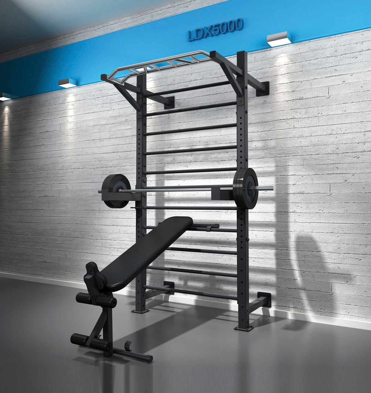 Toorx Vertical Line Panca piana / inclinata / declinata / abdominal per spalliera LDX 5000 - PANCA-LDX3-5