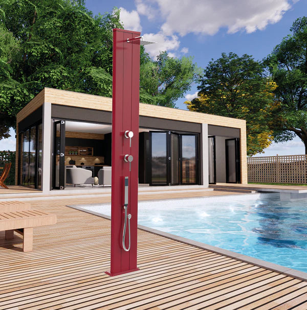 Arkema Doccia solare per giardino DADA S 30 LITRI in alluminio, con doccetta mobile - D440