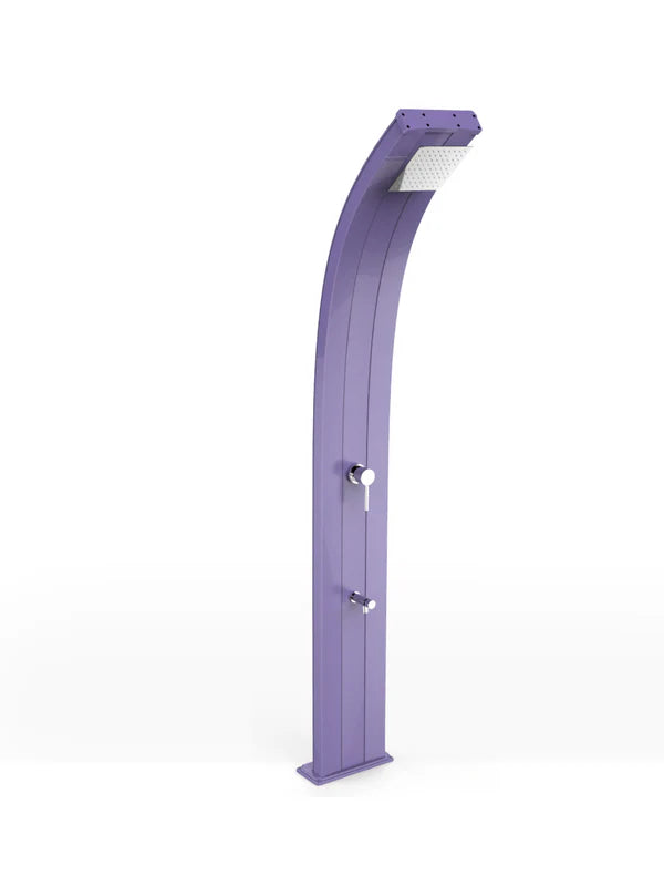 Arkema DADA CURVED 30-LITERS solar garden shower in aluminum, with foot washer - D320