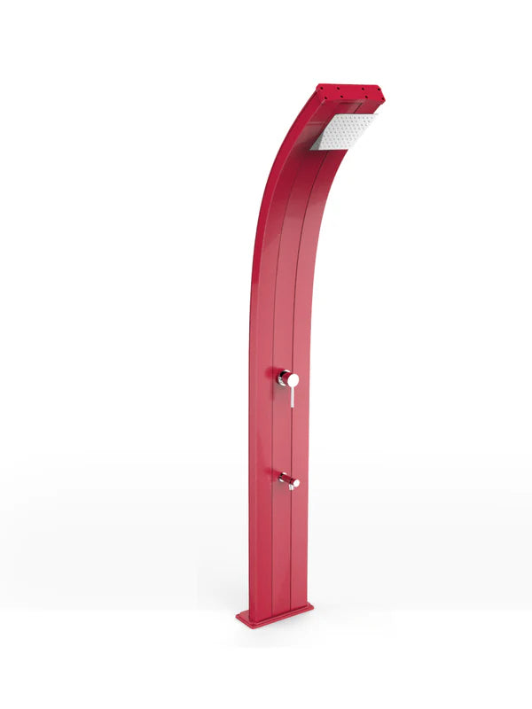 Arkema Doccia solare DADA 30 LITRI con temporizzatore e lavapiedi, in alluminio - D330