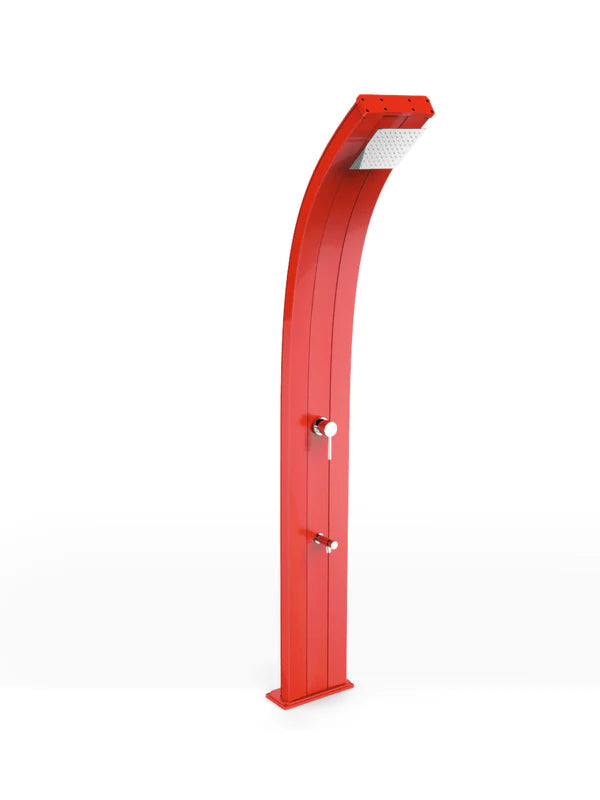 Arkema Doccia solare DADA 30 LITRI con temporizzatore e lavapiedi, in alluminio - D330