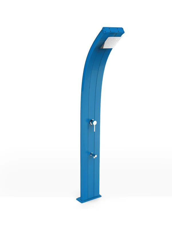 Arkema Doccia solare DADA 30 LITRI con temporizzatore e lavapiedi, in alluminio - D330