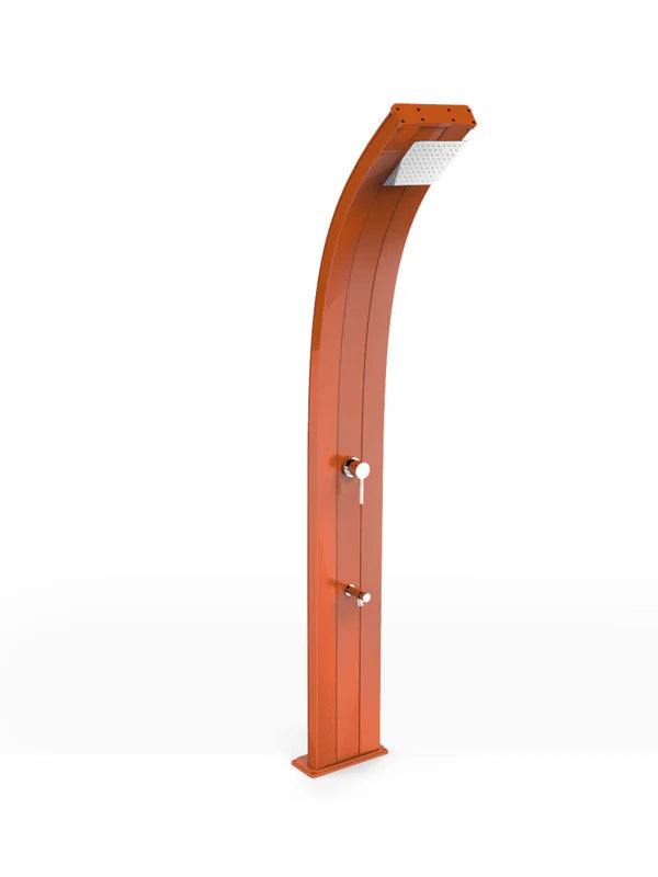 Arkema Doccia solare DADA 30 LITRI con temporizzatore e lavapiedi, in alluminio - D330