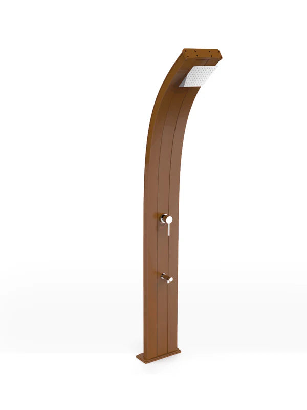 Arkema Doccia solare DADA 30 LITRI con temporizzatore e lavapiedi, in alluminio - D330