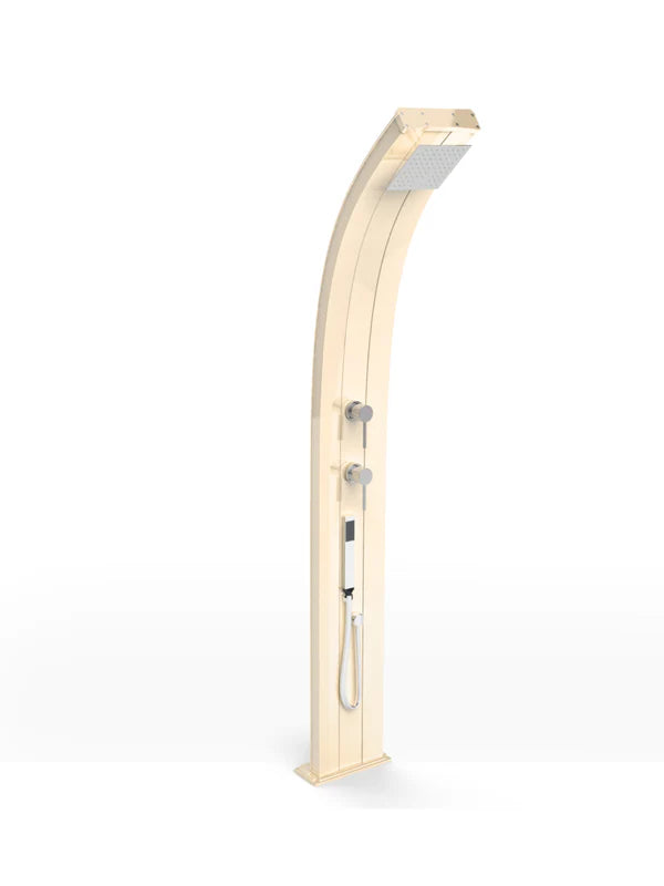 Arkema Doccia solare da esterno DADA CURVA 30 LITRI, in alluminio con doccetta mobile - D340