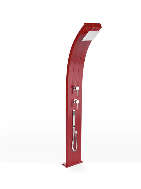 Arkema Doccia solare da esterno DADA CURVA 30 LITRI, in alluminio con doccetta mobile - D340