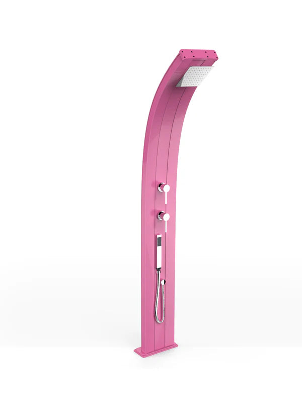 Arkema Doccia solare da esterno DADA CURVA 30 LITRI, in alluminio con doccetta mobile - D340