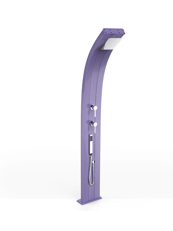 Arkema Doccia solare da esterno DADA CURVA 30 LITRI, in alluminio con doccetta mobile - D340