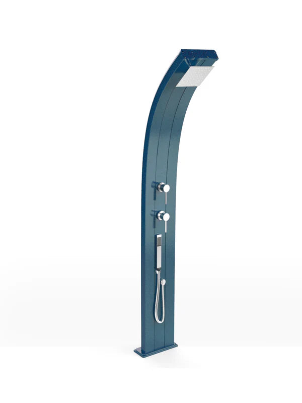 Arkema Doccia solare da esterno DADA CURVA 30 LITRI, in alluminio con doccetta mobile - D340