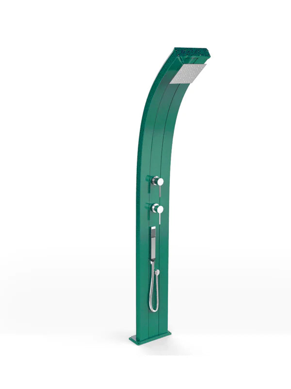 Arkema Doccia solare da esterno DADA CURVA 30 LITRI, in alluminio con doccetta mobile - D340