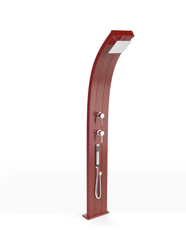 Arkema Doccia solare da esterno DADA CURVA 30 LITRI, in alluminio con doccetta mobile - D340