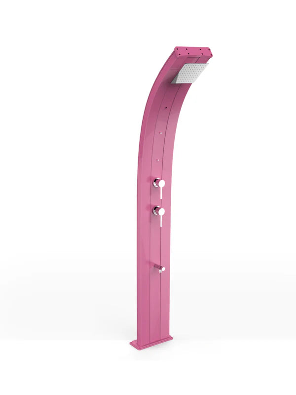 Arkema Doccia Solare Dada in alluminio con lavapiedi e nebulizzatori da 30 litri - D350