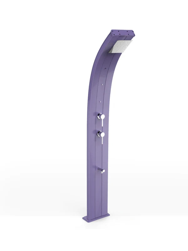 Arkema Doccia Solare Dada in alluminio con lavapiedi e nebulizzatori da 30 litri - D350