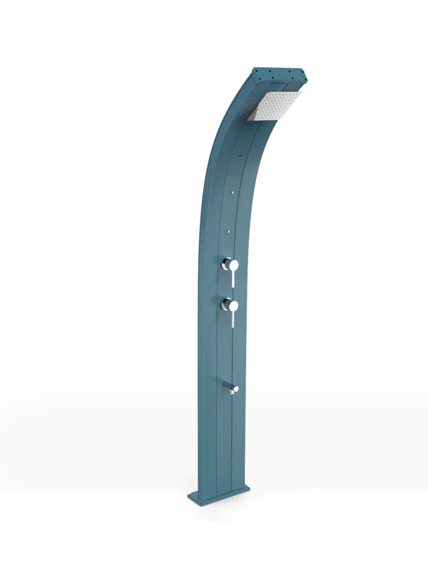 Arkema Doccia Solare Dada in alluminio con lavapiedi e nebulizzatori da 30 litri - D350