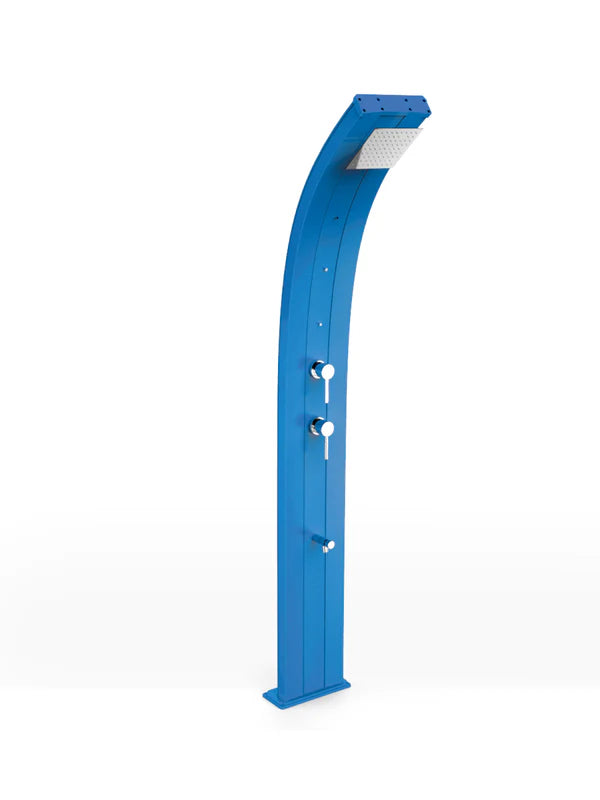 Arkema Doccia Solare Dada in alluminio con lavapiedi e nebulizzatori da 30 litri - D350