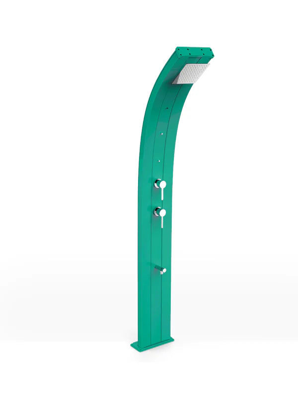 Arkema Doccia Solare Dada in alluminio con lavapiedi e nebulizzatori da 30 litri - D350