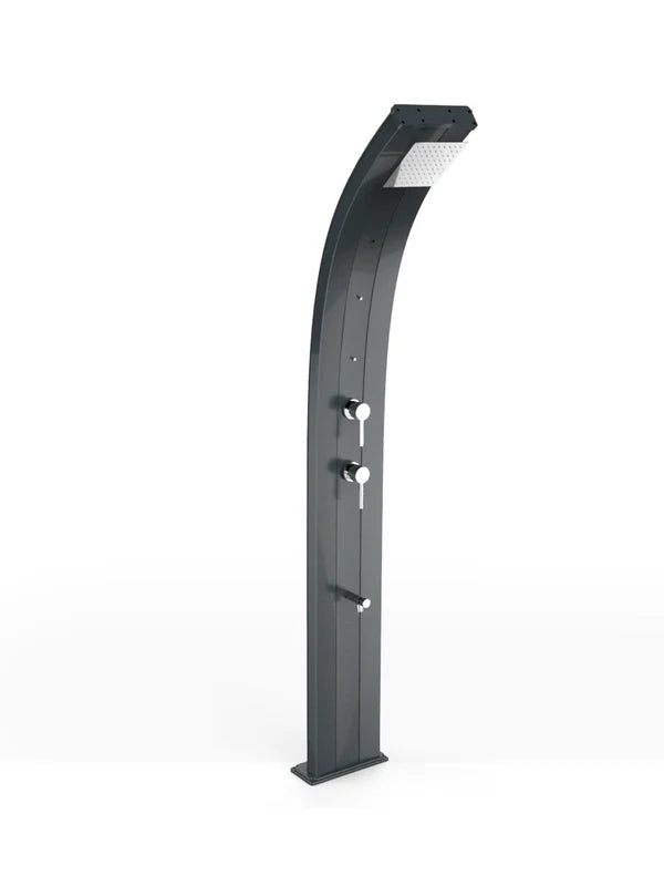 Arkema Doccia Solare Dada in alluminio con lavapiedi e nebulizzatori da 30 litri - D350