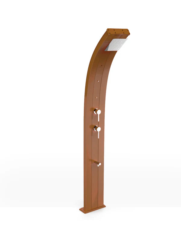 Arkema Doccia Solare Dada in alluminio con lavapiedi e nebulizzatori da 30 litri - D350