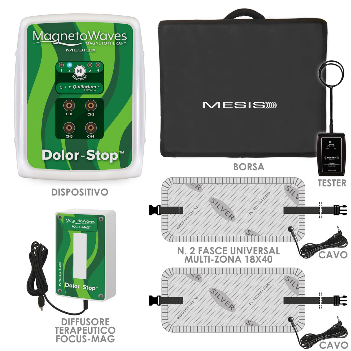 Mesis Magnetoterapia MagnetoWaves Dolor-Stop - Dotazione FOCUS