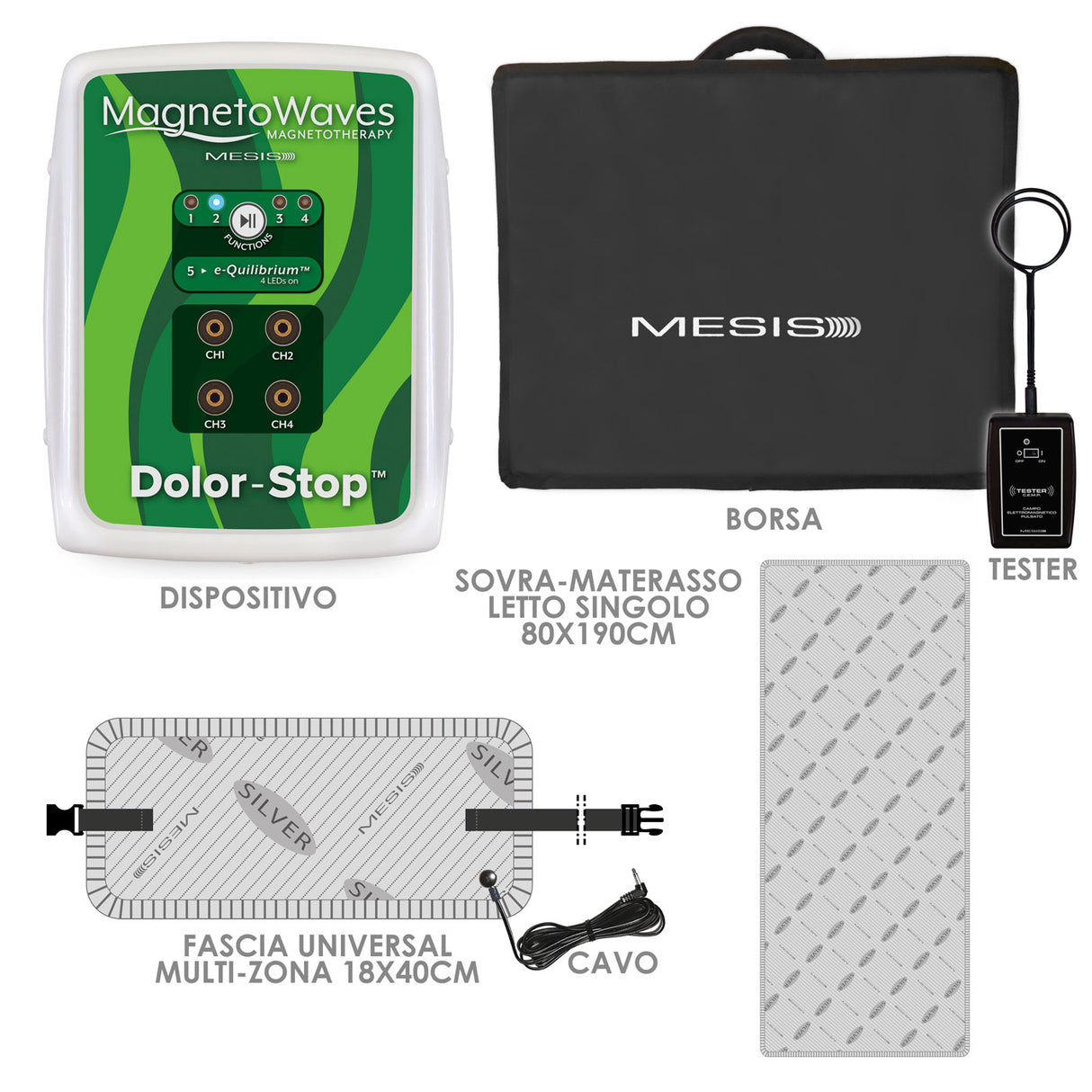 Mesis Magnetoterapia MagnetoWaves Dolor-Stop - Dotazione SINGLE BED