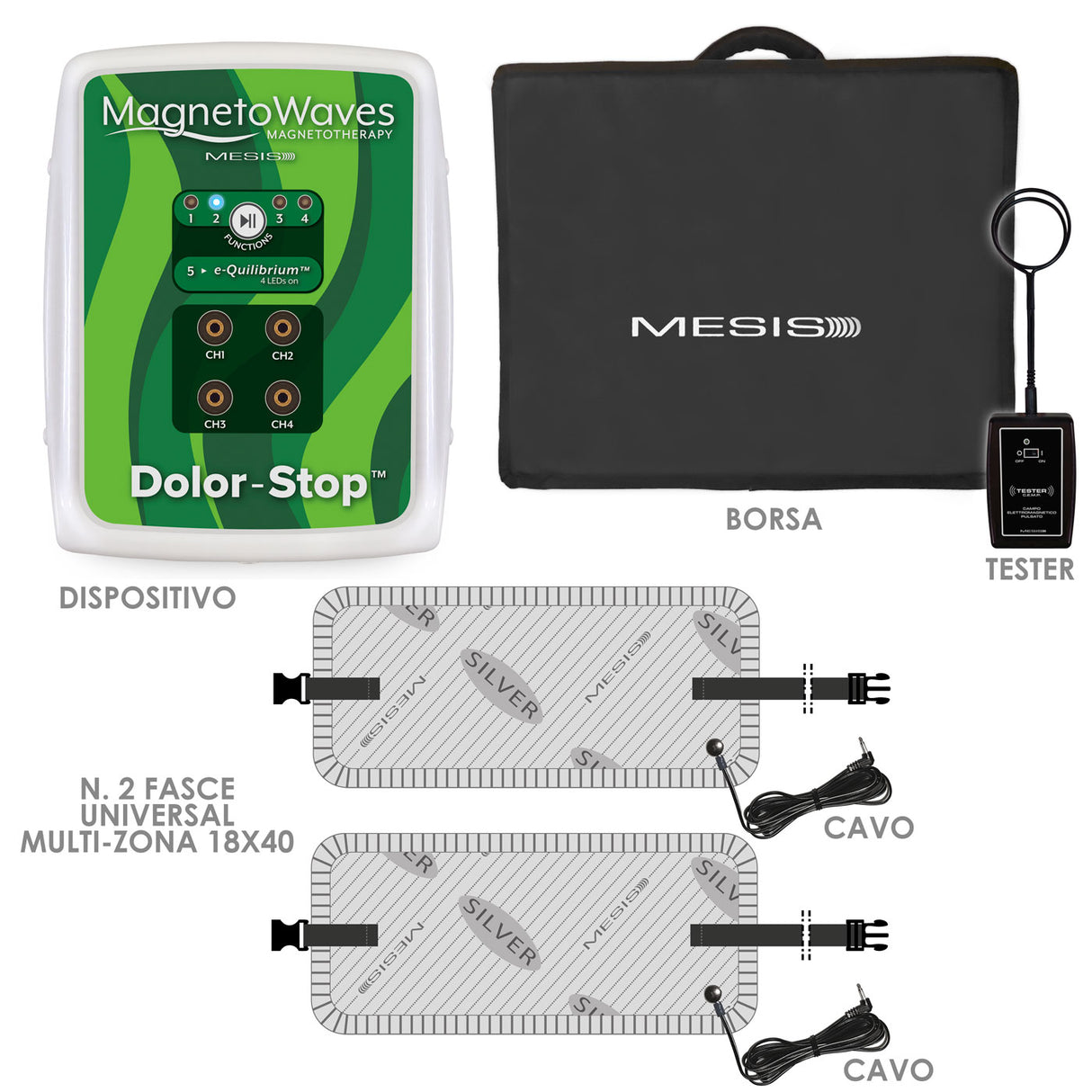 Mesis Magnetoterapia MagnetoWaves Dolor-Stop - Dotazione TWIN