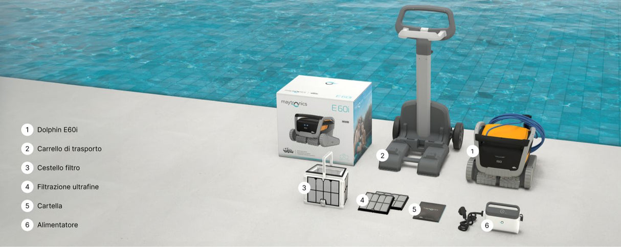 Dolphin Robot piscina Dolphin E60i IOT pulizia totale