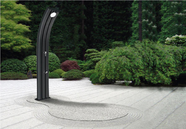 Arkema Doccia solare da esterno ENERGY PRO 69 LITRI, in alluminio con lavapiedi - A920