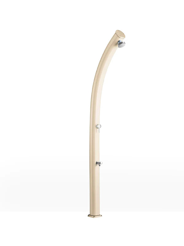 Arkema JOLLY CURVA 23 LITER outdoor solar shower, in aluminum with foot washer - A520